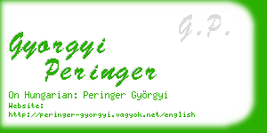 gyorgyi peringer business card